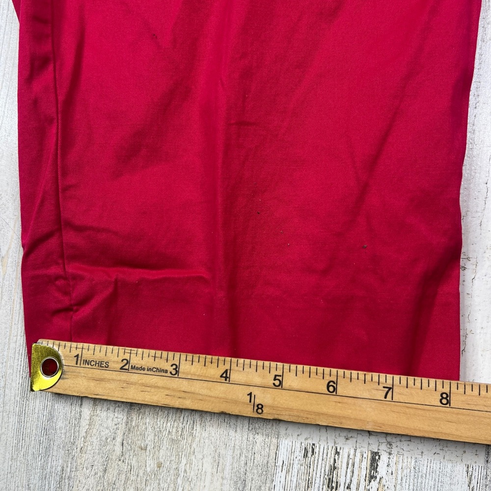 Talbots Red Cropped Pants 22W Plus Cotton Stretch Career Office Professional - Picture 10 of 10